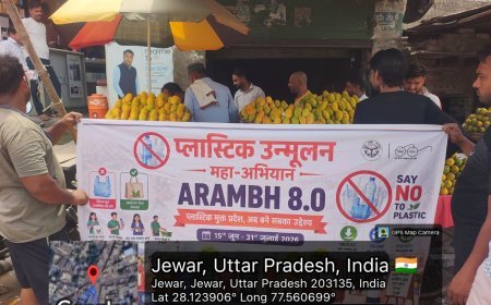 जेवर में सिंगल यूज प्लास्टिक के खिलाफ चला विशेष अभियान