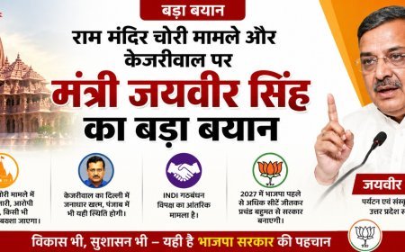 राम मंदिर चोरी मामले और केजरीवाल पर मंत्री जयवीर सिंह का बड़ा बयान, 2027 में भाजपा की प्रचंड जीत का किया दावा