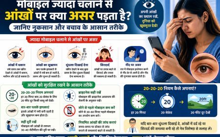 क्या ज्यादा मोबाइल चलाने से आंखें हो सकती हैं खराब? जानिए इसके नुकसान और बचाव के आसान तरीके