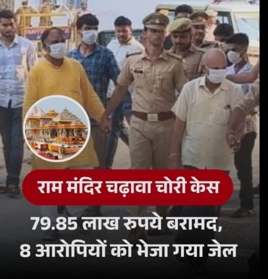 राम मंदिर चढ़ावा चोरी में 79.85 लाख रुपए की बड़ी रिकवरी, अरेस्ट 8 आरोपी गए जेल