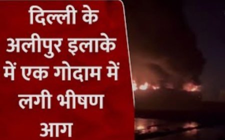 अलीपुर में देर रात दो गोदामों में लगी आग, घंटों चला दमकल का अभियान