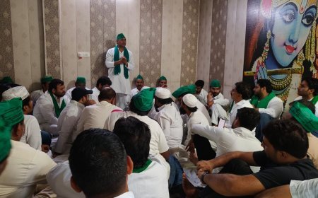 नोएडा में भारतीय किसान संगठन की बैठक, खाद-बीज संकट और बिजली समस्या पर सरकार को घेरा