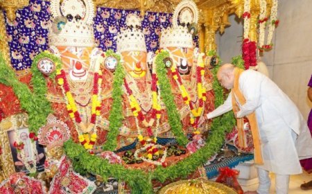 जगन्नाथ रथयात्रा अमित शाह ने अहमदाबाद में की मंगला आरती, देशवासियों के लिए मांगा आशीर्वाद