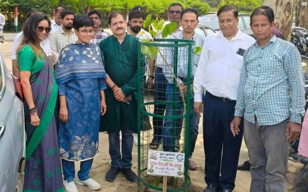 ग्रेटर नोएडा में पर्यावरण संरक्षण की बड़ी पहल औद्योगिक क्षेत्रों में लगेंगे पांच हजार से अधिक पौधे कर्मयोगियों का हुआ सम्मान