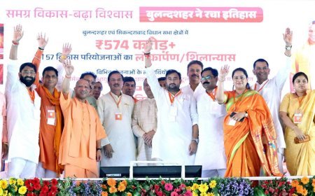 मुख्यमंत्री योगी ने बुलंदशहर को दी 57 विकास परियोजनाओं की सौगात, ₹574 करोड़ से बदलेगी विकास की तस्वीर