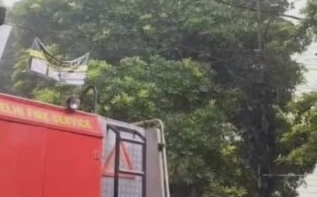 करोल बाग में चार मंजिला इमारत में भीषण आग, जान बचाने के लिए छात्रा ने चौथी मंजिल से लगाई छलांग
