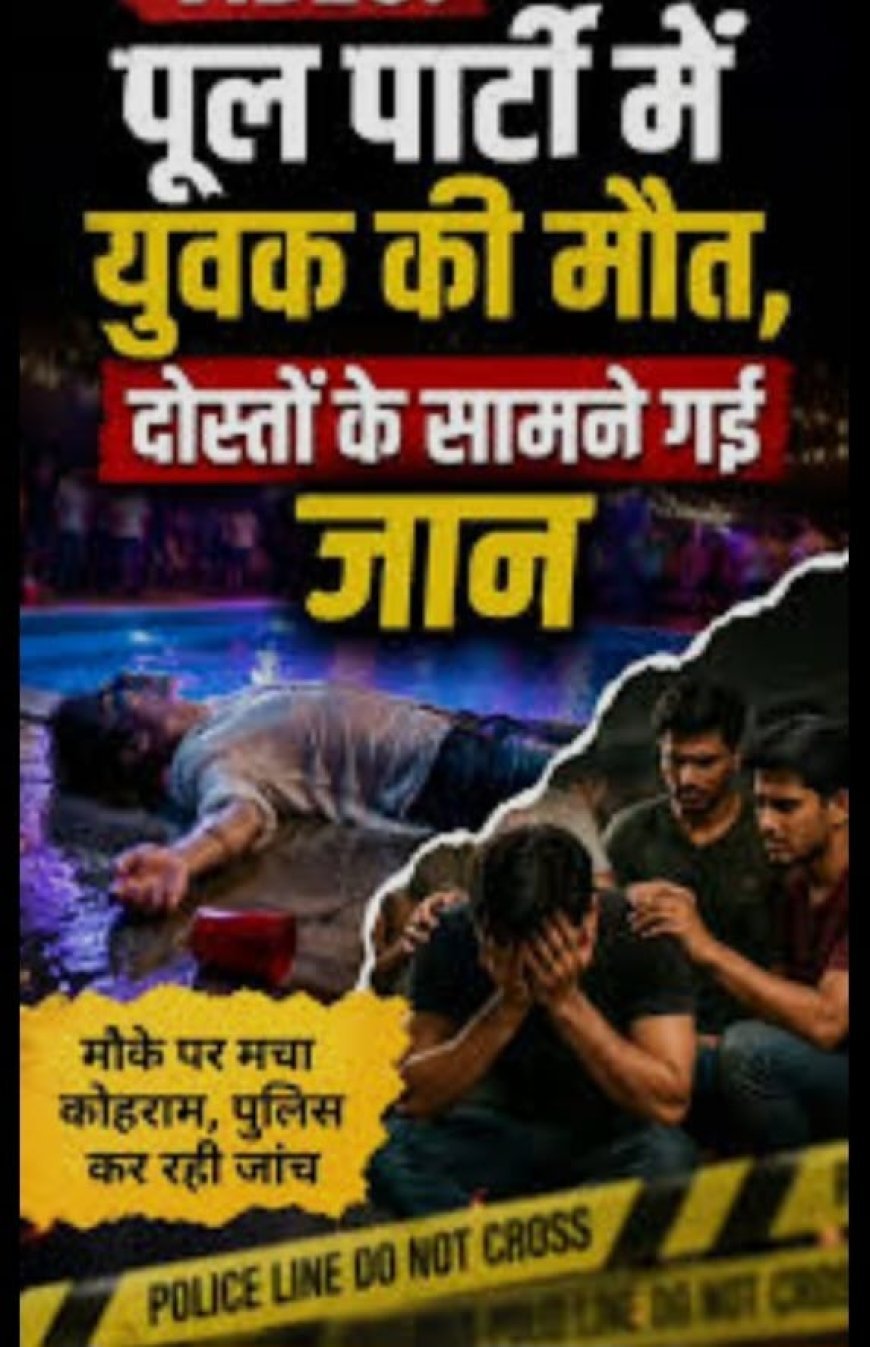 दोस्त की जन्मदिन पार्टी में आए युवक की स्विमिंग पूल में तबीयत बिगड़ने के बाद मौत