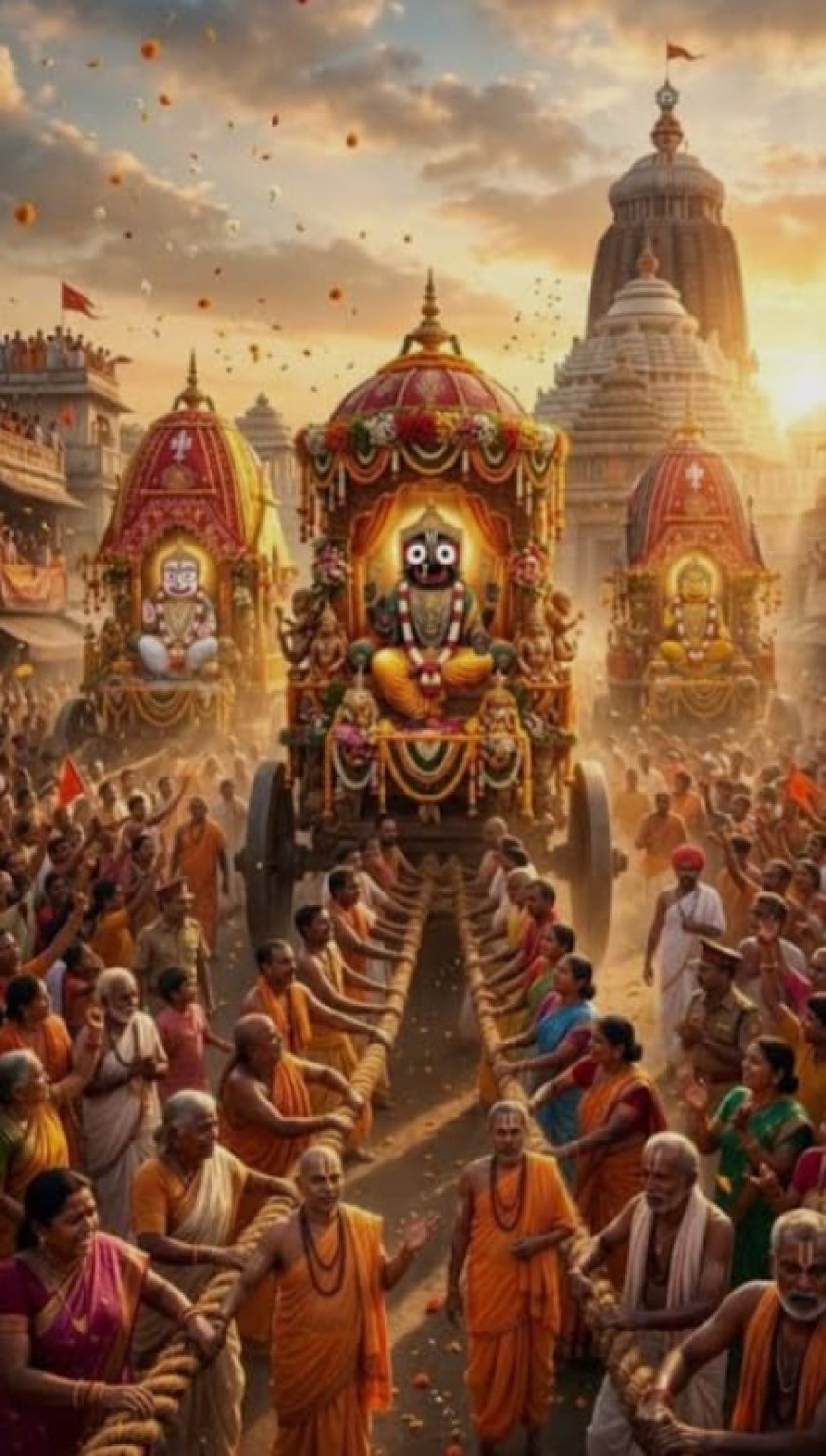 काशी में भगवान जगन्नाथ, भाई बलभद्र, बहन सुभद्रा के दर्शन को उमड़ी भक्तों की भीड़