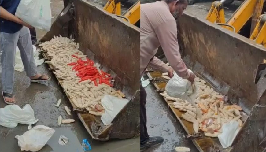 गाजियाबाद: सोया चाप फैक्ट्री पर फूड सेफ्टी विभाग का छापा, गंदगी मिलने पर 200 किलो चाप नष्ट