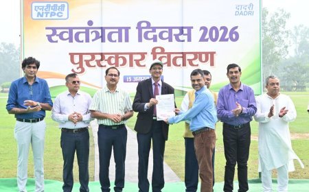 NTPC दादरी में देशभक्ति के उल्लास के साथ मनाया गया 80वां स्वतंत्रता दिवस, ए. के. मिश्र ने फहराया राष्ट्रीय ध्वज