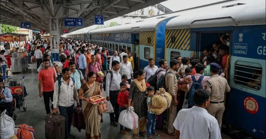 रक्षाबंधन पर घर जाने के लिए रेलवे स्टेशन पर भीड़ बढ़नी शुरू