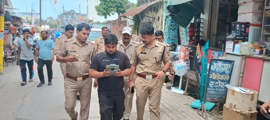 बारावफात जुलूस को लेकर पुलिस सतर्क, अनूपशहर और जहांगीराबाद में ड्रोन से की निगरानी