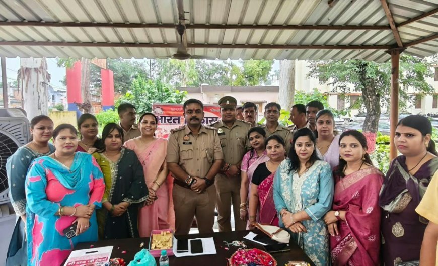 राखी के संग खाकी: डिबाई में भारत विकास परिषद ने पुलिसकर्मियों को बांधी राखी