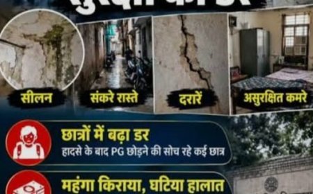 सत्य निकेतन हादसे के बाद पीजी-हॉस्टल के छात्रों में डर, बोले-दरारों वाले कमरों में रहने को मजबूर