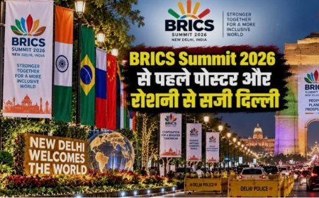 ब्रिक्स शिखर सम्मेलन से पहले नई दिल्ली रोशनी से जगमगाई