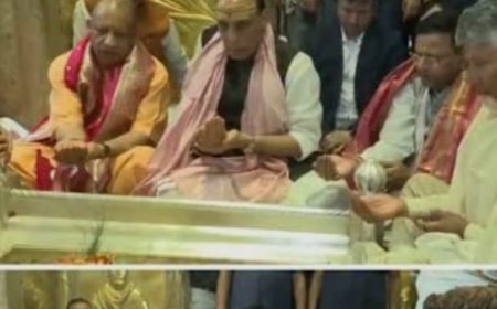 पीएम मोदी के जन्मदिन पर रक्षा मंत्री-सीएम योगी ने काशी विश्वनाथ मंदिर में की पूजा, दीर्घायु की कामना की