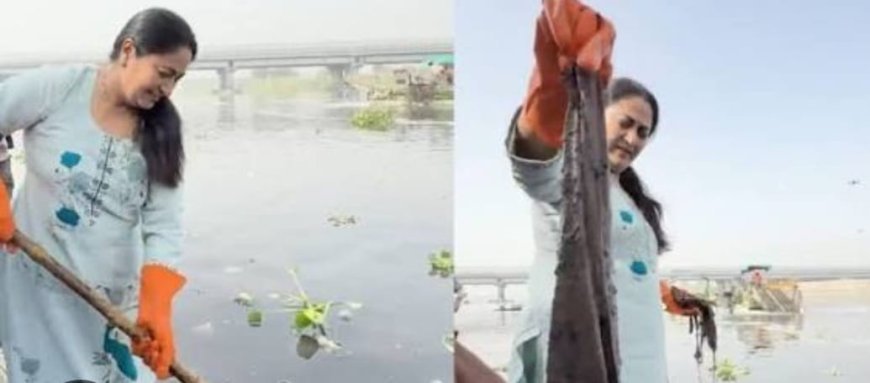 यमुना स्वच्छता के लिए एकजुट हुआ समाज, 1 टन कचरा हटाया