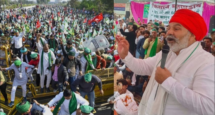 नोएडा में किसानों का धरना: भाकियू नेता राकेश टिकैत की दो टूक, बोले- मांगें पूरी होने तक महापंचायत चलेगी